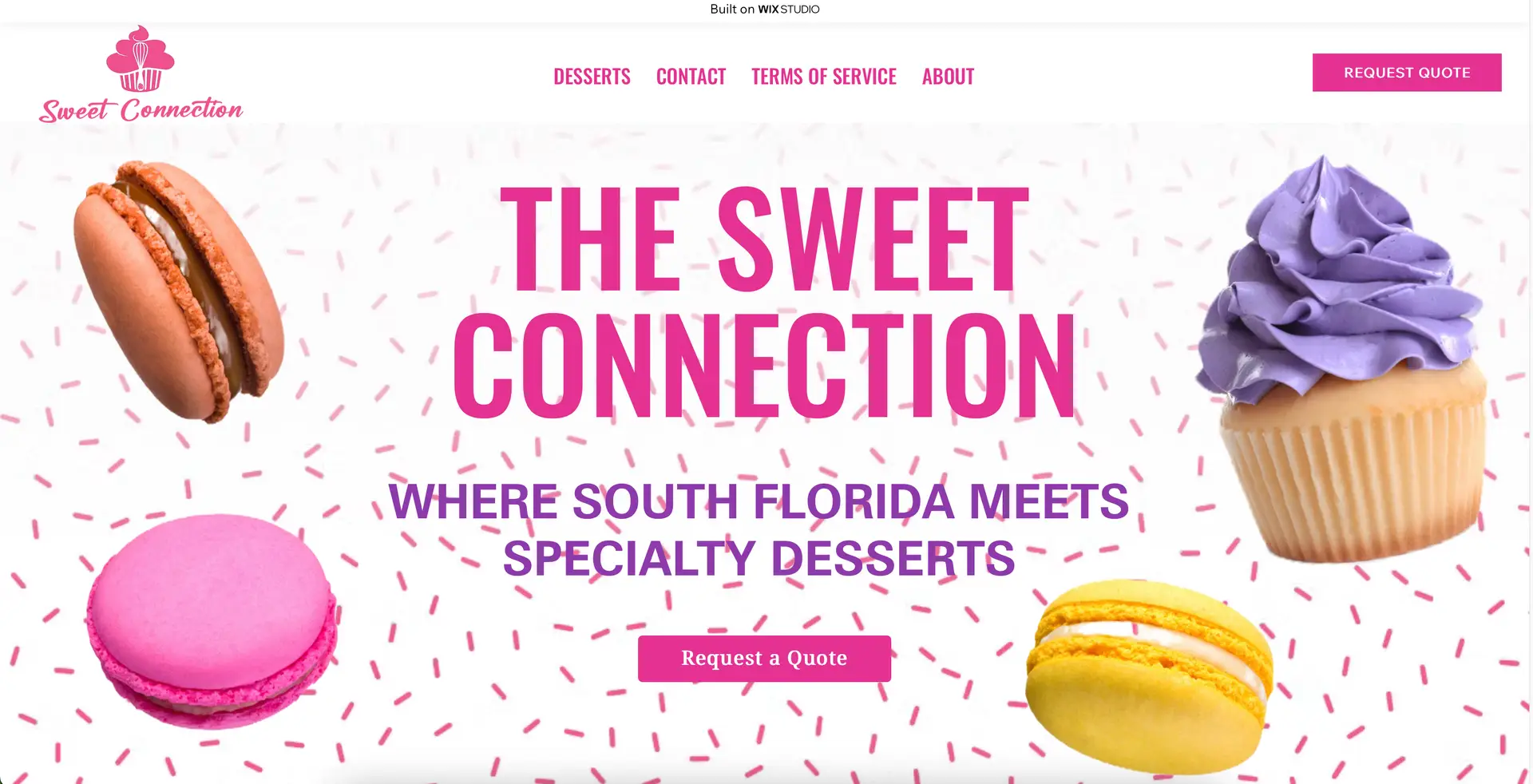 colorful dessert Wix website template